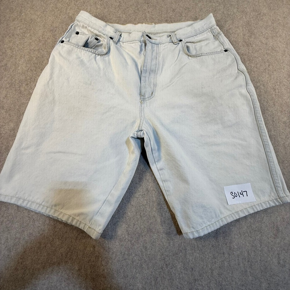 Bugle Boy Mens Light Wash Denim Shorts Vintage Relaxed Fit Blue S0147
